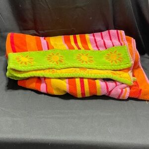 Vibrant Striped Beach Towel